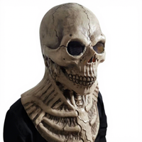Masque de zombie crâne réaliste 3D en latex fait main Jiuxin pour Halloween, cosplay de vieil homme chauve musclé pour fête d'horreur ou maison hantée