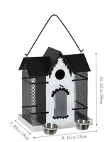 Mangeoire à colibris suspendue à double couche en métal résistant aux intempéries - Mangeoire pour oiseaux sauvages pour jardin extérieur
