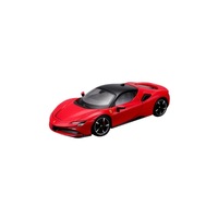 Burago 1 24 SF90 Model Mobil Sport Die-Cast Alloy Replika untuk Anak Laki-laki dengan Kemasan Kotak Berwarna