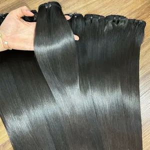 Drop shipping straight raw vietnamese human hair bundles extensions vendor