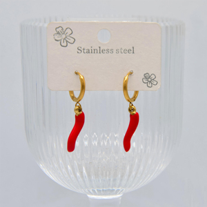 Boucles d'oreilles pour femmes personnalisées et personnalisables, style Instagram tendance et romantique, en acier inoxydable plaqué <span class=keywords><strong>or</strong></span> 18 carats, avec huile de gouttelettes - Product Image 4