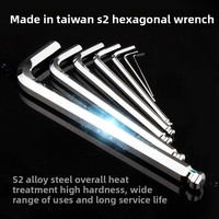 Clé à douille hexagonale à système métrique 1.5mm-12mm finition chromée EXPLOIT fabriquée à Taiwan avec clé Allen à tête sphérique étendue