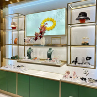 Schmuck-Vitrine für Luxusartikel-Geschäfte, Maßgefertigte LED-Beleuchtung, Einzelhandels-Display-Kiosk, Ohrringe-Schmuck-Ausstellungsvitrine
