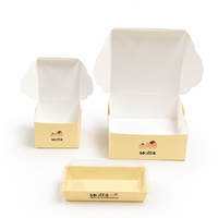 Boîtes en carton biodégradables personnalisées avec couvercle rabattable rose imprimé pour pâtisseries, biscuits, donuts et soufflés de Crumbl