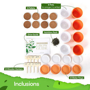 Kit de jardí<span class=keywords><strong>n</strong></span> de hierbas Regalos únicos de jardinería para mujeres <span class=keywords><strong>8</strong></span> Variedad Kit de jardí<span class=keywords><strong>n</strong></span> de hierbas culinarias Interior y exterior - Product Image 2