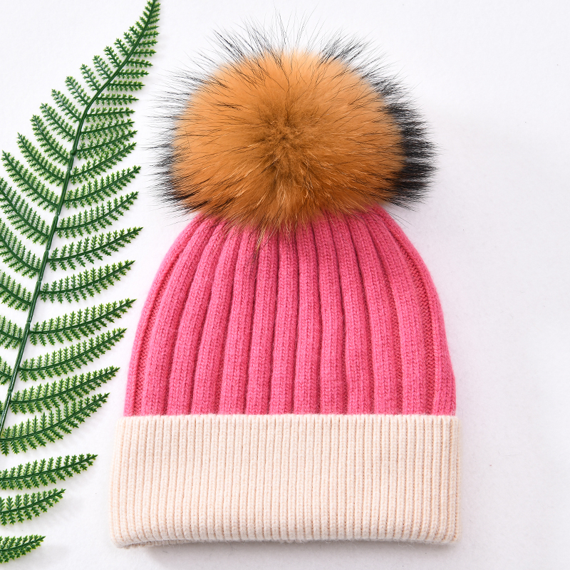 rose vif et beige