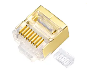 En favori cat6a 8p8c kısa konnektör korumalı stp ftp modüler fiş RJ45 konektörü