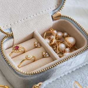 Portable <b>Velvet</b> Jewelry Box Wedding Favors Custom Travel Ring Necklace Organizer Case Anniversary Souvenirs Gift - Product Image 3