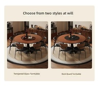 Table à manger ronde en noyer noir massif, plateau en parquet à haute résistance, base en bois créative, table à manger pour la maison