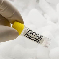 Chaîne de stockage cryogénique en vinyle d'hôpitaux de codes à barres pour les étiquettes cryogéniques réfrigérées imperméables de laboratoires médicaux