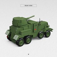 NUEVO BA-10 Bloques de Construcción de Vehículo Blindado, 40 Piezas, Juguete de Construcción Militar de Plástico para Niños