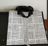 Recyclable grande capacité mode épaule emballage fourre-tout laminé pp tissé sac à provisions bâche sacs à provisions