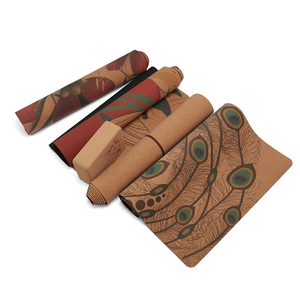 Tapetes de <span class=keywords><strong>Yoga</strong></span> de Corcho y Caucho Reciclables Personalizados con Logotipo en Relieve y Bolsa para <span class=keywords><strong>Yoga</strong></span> - Product Image 3