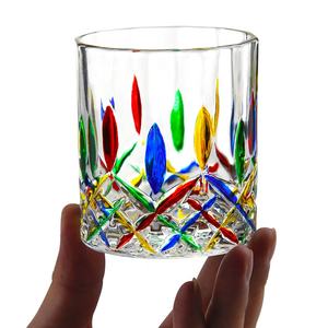 Cốc Rượu <span class=keywords><strong>Whisky</strong></span> Kiểu Cũ Bán Sỉ N14/21 Cốc Cốc Uống Rượu Màu <span class=keywords><strong>Murano</strong></span> Cầu Vồng - Product Image 2