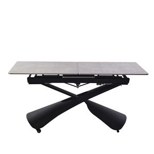 <span class=keywords><strong>Table</strong></span> à manger rectangulaire <span class=keywords><strong>extensible</strong></span> en céramique nordique de luxe avec roulettes - Product Image 3