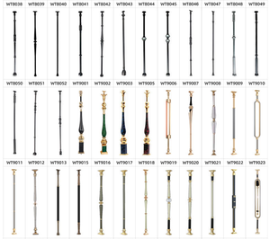 Top-Luxus-Innendekoration Aluminium legierung Post Black Gold Treppen pfosten - Product Image 4