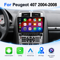 Autoradio 9 pouces IPS capacitif avec logo personnalisé disponible, radio FM, CarPlay pour Peugeot 407 2004-2008