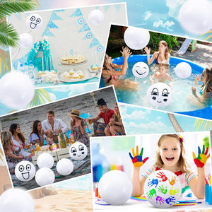 Ballons de <span class=keywords><strong>plage</strong></span> gonflables personnalisés blancs et noirs 30cm 40cm, jouets éducatifs graffiti pour enfants, ballons de fête aquatique - Grande Vente - Product Image 4