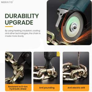 Serrure à chaîne de moto de vélo en acier au carbone robuste de 120cm de <span class=keywords><strong>long</strong></span> avec fonction <span class=keywords><strong>antivol</strong></span> à 2 touches en <span class=keywords><strong>U</strong></span> - Product Image 3