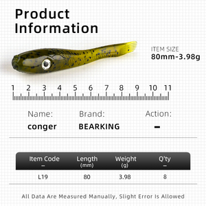 BEARKING 12,5 cm 18cm Crazy Slug señuelo de pesca suave lubina cebo Artificial silicona <span class=keywords><strong>gusano</strong></span> sábalo Anguila para pesca en el mar y el río - Product Image 3