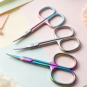 Tondeuse à sourcils multifonctionnelle courbée, ciseaux à sourcils en acier inoxydable, coupe-cuticules et ciseaux à ongles - Product Image 2