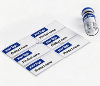 Étiquettes de flacons en PP PET avec hologramme argenté, durables, écologiques, imperméables, adhésives, personnalisées pour flacons de 3 ml