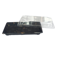 JY-1107 Contenant à sushi en plastique jetable écologique avec couvercle empilable pour emporter, emballage alimentaire pour boîte à sushi