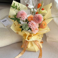 Nouveauté - Papier d'emballage pour fleurs en plastique à motif cœur pour la Saint-Valentin - Matériel d'emballage pour fleurs - Fournisseur pour fleuristes