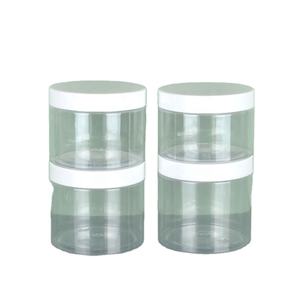 Emballage cosmétique alimentaire en gros 250ml 300ml 400ml 450ml 500ml Pot en plastique transparent pour crème cosmétique avec couvercle blanc ou noir - Product Image 5
