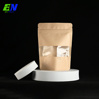 Sachet Doypack en papier kraft thermoscellable et recyclable pour l'emballage de grains de café, de noix, de thé et d'aliments secs quotidiens
