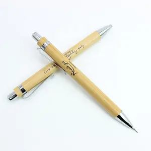 الإعلانات الكتابة القرطاسية قلم رصاص مخصص شعار تعزيز انقر فوق قلم رصاص من الخيزران