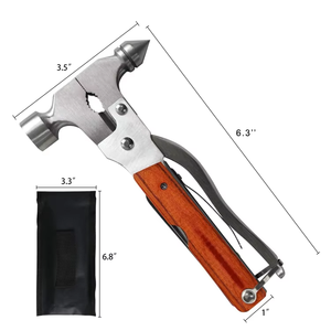 Machiniste en acier inoxydable OEM personnalisé marteau survie d'urgence voiture brise-vitre Multitool bricolage Camping outil - Product Image 3