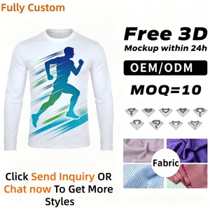 T-shirt de course à manches longues personnalisé OEM en gros pour marathon, séchage rapide, maillot de course personnalisé de haute qualité pour équipe - Product Image 1