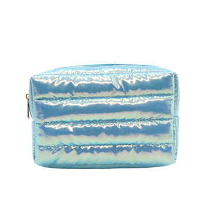 Bolsa de maquillaje hinchada personalizada, bolsa de nailon para cosméticos, bolsa de poliéster para almacenamiento de maquillaje, bolsa de viaje para maquillaje de viaje - Product Image 5