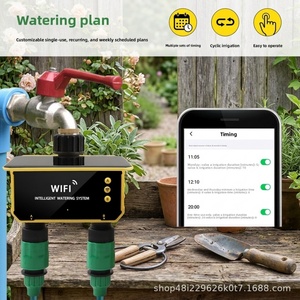 Dual Outlet LCD Display Water <b>Timer</b> Automatic Garden Irrigation Controller Smart Watering <b>Timer</b> Lawn Patio Plant Watering - Product Image 1