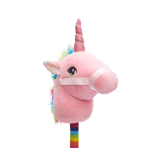 Vente en gros <span class=keywords><strong>pas</strong></span> <span class=keywords><strong>cher</strong></span> fait à la main à monter sur licorne jouets en peluche amusant passe-temps cheval bâtons - Product Image 6