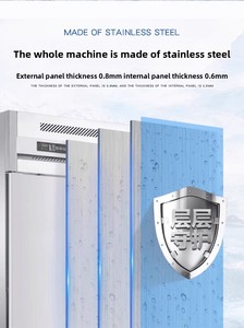 Refrigerador Industrial para Restaurantes, Refrigerador Vertical de Doble Puerta, Dos Congeladores, Refrigerador de Doble Puerta, Frigo - Product Image 4