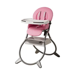 High Quality Multi-functional Children's High Chair Portable Baby Feeding Chair Folding Kids Table Dining Chair With Light