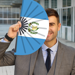Abanicos Plegables de Bambú con la Bandera de Guatemala al por Mayor, Abanico de Mano para Carnaval, Boda, Festival, Fiesta, Agencia de Viajes - Product Image 3