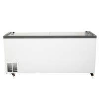 Congélateur horizontal combiné pour supermarché, alimentation électrique, équipement de réfrigération à 2 portes, refroidissement par ventilateur, manuel direct