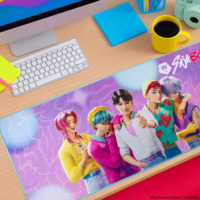 Tapis de bureau gaming en néoprène K-pop Demon Hunters Korean Dancer Cartoon – Nouveauté Cadeau Saint-Valentin Rectangulaire 80x35cm 0.3cm d'épaisseur