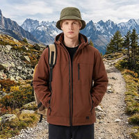 Veste imperméable à capuche unisexe doublée polaire 3-en-1 pour l'automne et l'hiver, style montagne, ensemble deux pièces détachable, coupe-vent, violet