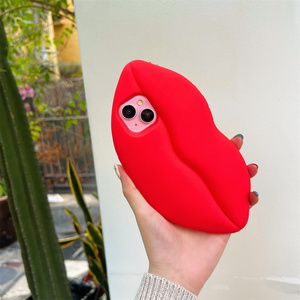 Cover per telefono in Silicone morbido con labbra rosse Creative 3D antiurto per <span class=keywords><strong>iPhone</strong></span> 7 8 <span class=keywords><strong>XR</strong></span> 11 11pro 12 13 14 14pro 15 Pro Max - Product Image 6