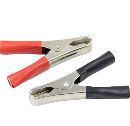 Оптовая продажа, позолоченный стальной крокодиловый зажим, универсальный стальной зажим для аккумулятора, зажим типа крокодил