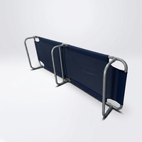 Chaise longue pliante portable en tissu Oxford 600D léger avec structure en acier à 3 pieds pour usage extérieur, applications hôtelières et hospitalières