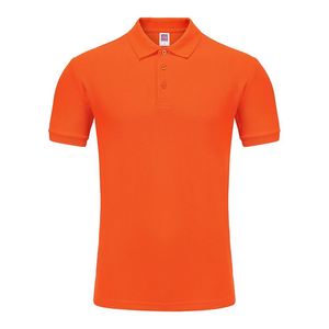 Camiseta Polo de Algodón 100% para Hombre, con Logotipo Bordado Personalizado al por Mayor, Opciones Multicolor Naranja, Corte Holgado, Compra al por Mayor - Product Image 1