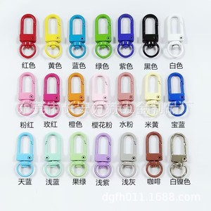 Usine de quincaillerie Dongguan Fanghe, Boucle en alliage de zinc pour chien 3g 34mm, Accessoire de porte-clés, Boucle crevette colorée, Mousqueton en forme de huit - Product Image 2