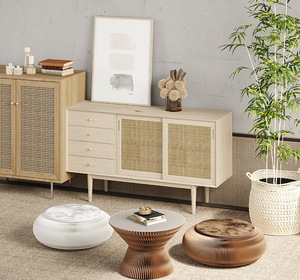 <strong>Round</strong> Portable Home <strong>Stool</strong> with Accordion-style Folding <strong>Cushion</strong> for Meditation, Suitable for Tea Rooms and Windowsills. - Product Image 2
