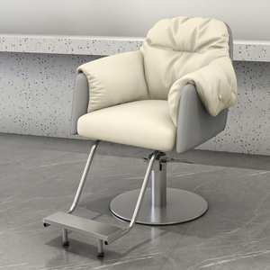 Fauteuil de Barbier Haut de Gamme Moderne Luxe Léger pour Salon, Chaise de Coiffure Pivotante en Acier Inoxydable à Hauteur Réglable pour Barbier Professionnel (Vente en Gros) - Product Image 6