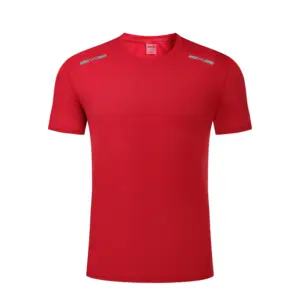Custom Printing Wholesale Running T Shirts Sport T-shirts Print for Men Solid Color Tshirts with Logo Custom Logo Printed 2pcs